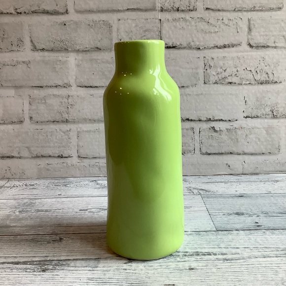 Rae Dunn Ceramic Bright Green Stayin Alive Vase - Picture 3 of 4